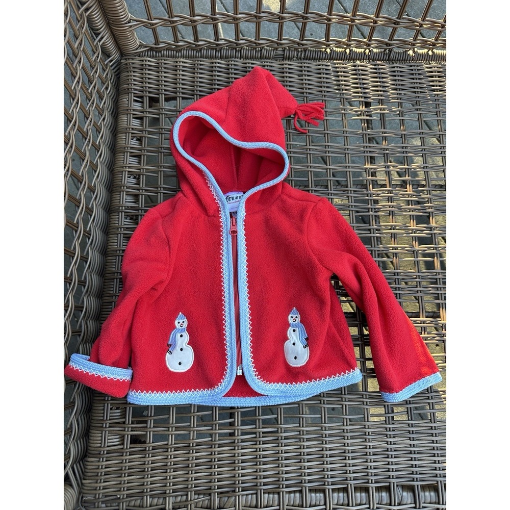 Hanna Andersson snowman  Fleece Hoodie Size 70 (6-12 Months)